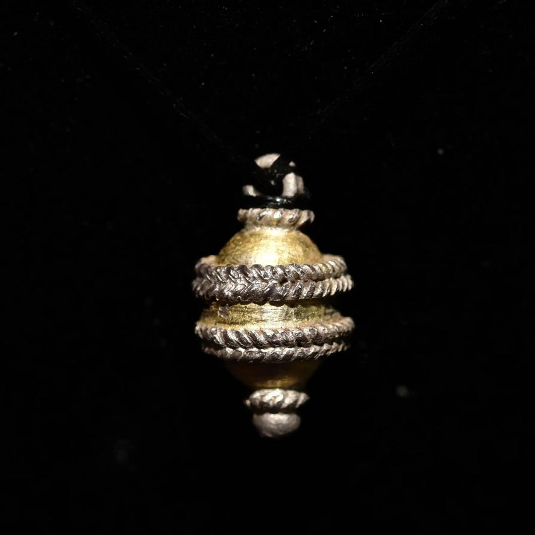 Viking Silver & Gold-Plated Sphere Pendant - 9th to 12th Century CE | Wearable Antique Elegance