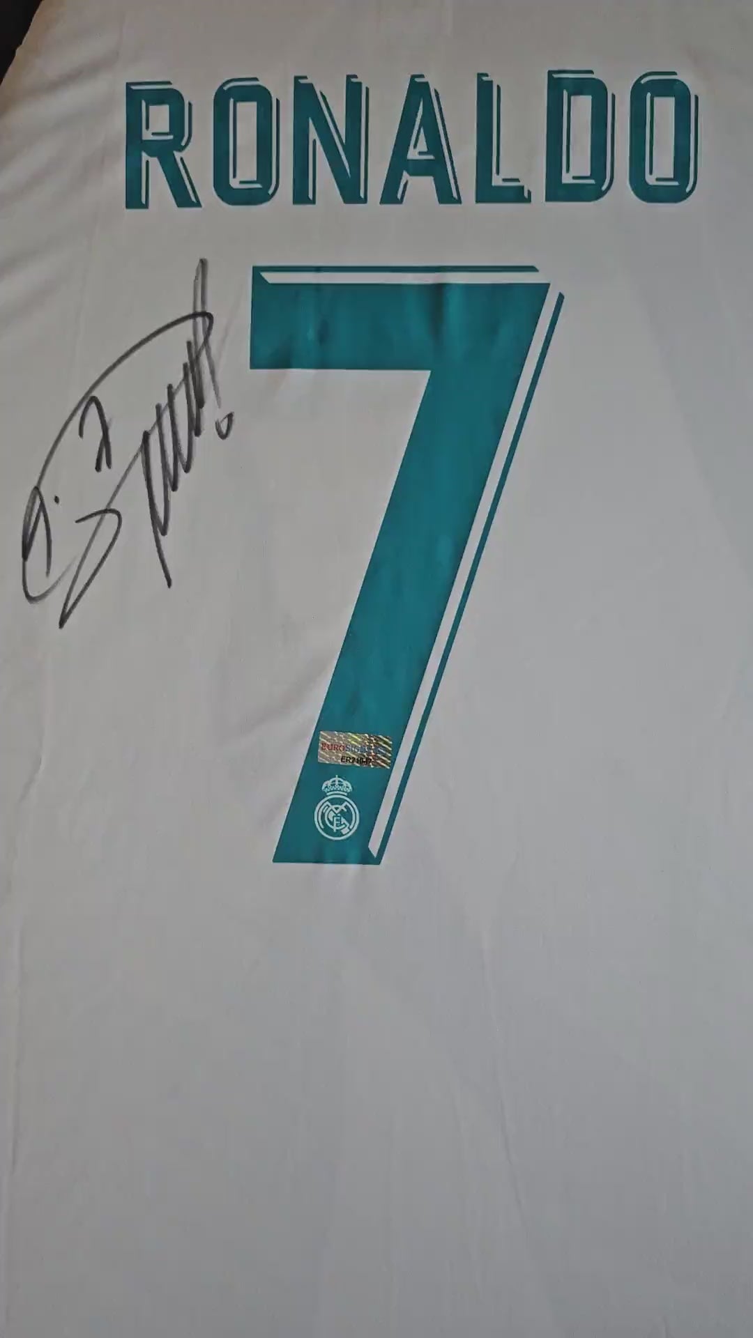 Cristiano Ronaldo 7 Real Madrid 2017-2018 Home Signed Soccer Shirt | Champions League